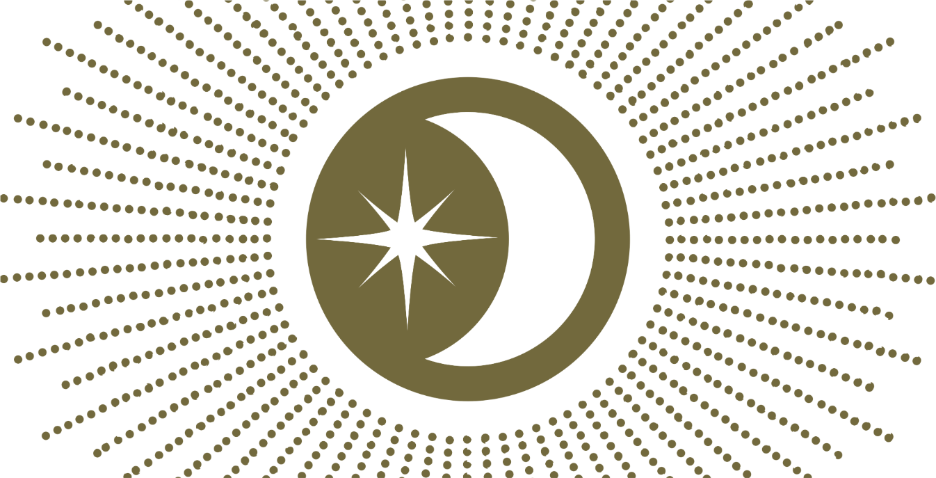 Prava Yoga celestial moon logo